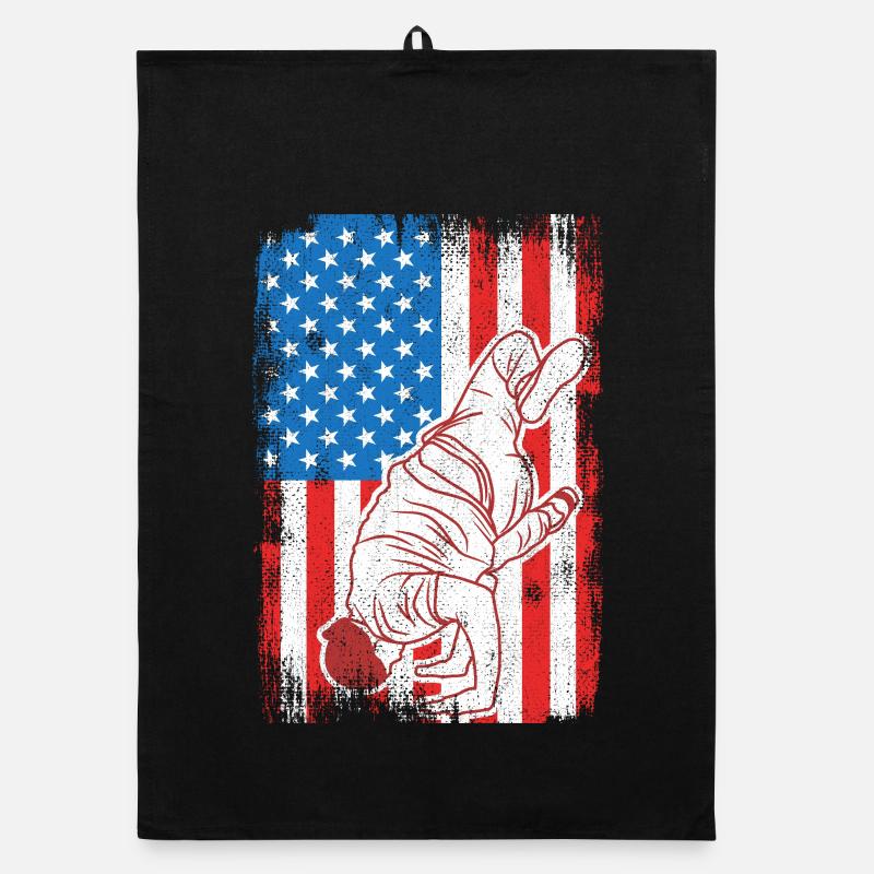 4 juillet USA Breakdance Torchon bio