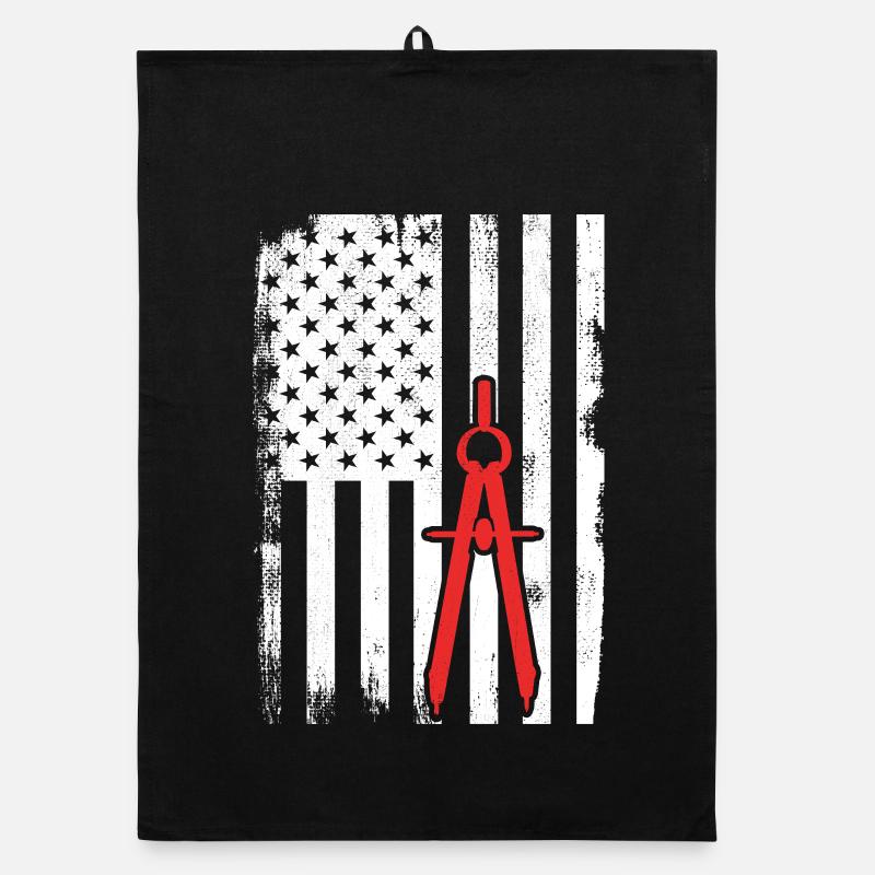 Architecture USA Drapeau Torchon bio