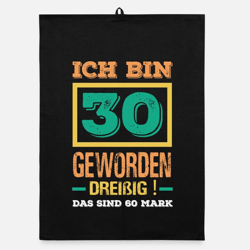 Funny 30th birthday gift Organic dish towel