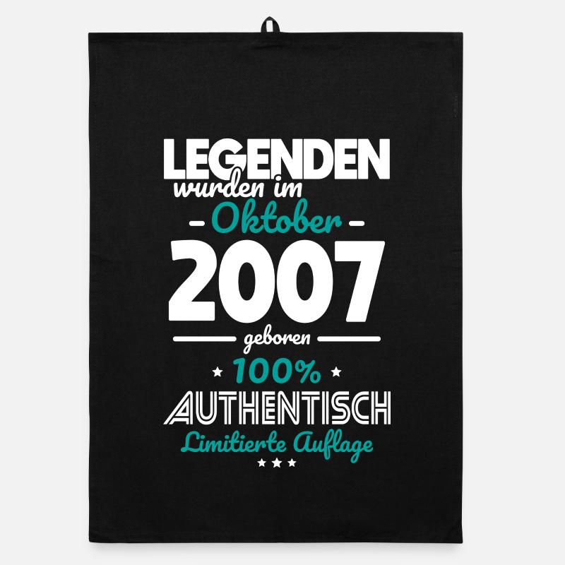 18. Geburtstag - Legenden wurden im Oktober 2007 Organic Geschirrtuch