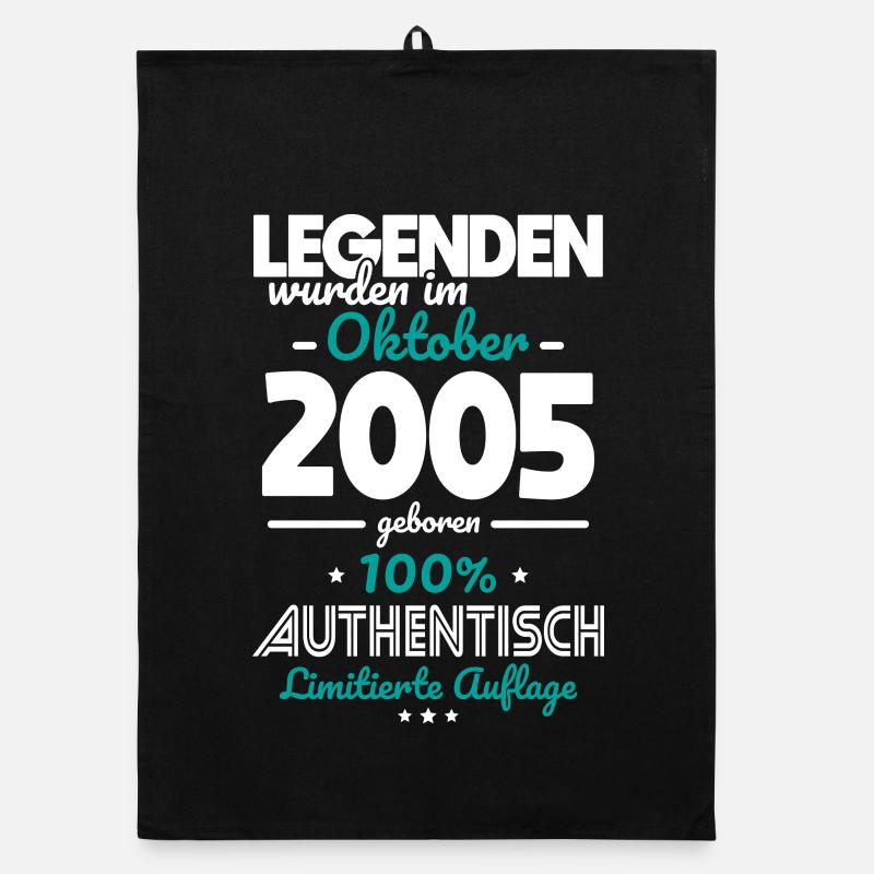 20th Birthday - Legends were created in October 2005 Organic dish towel