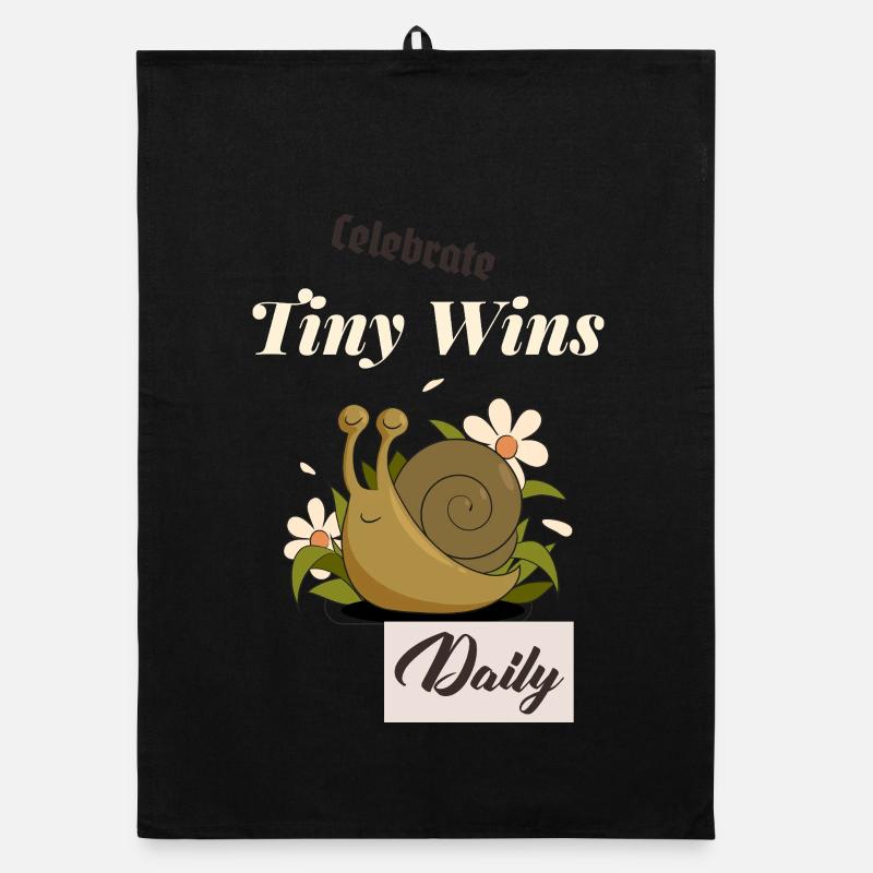 Small Victories Every Day Snail Organic dish towel