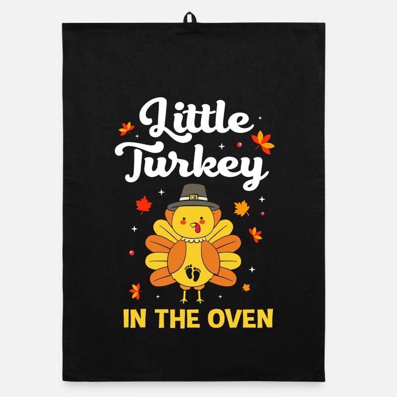 Thanksgiving Gender Reveal Werdende Mutter Organic Geschirrtuch