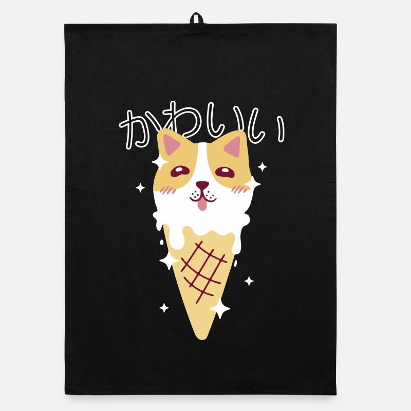 Crème de corgi kawaii Torchon bio