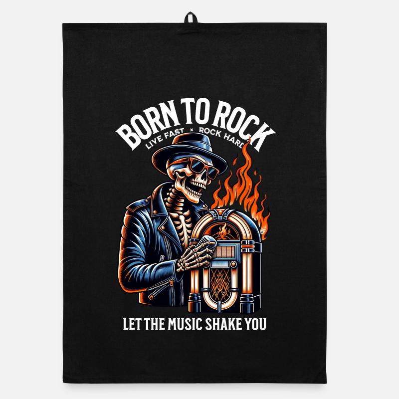 Rock and Roll Always and Forever Rockabilly 2025 Organic Geschirrtuch