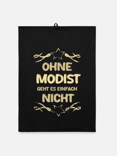 Modist en tant que modiste - Torchon bio - noir - Devant