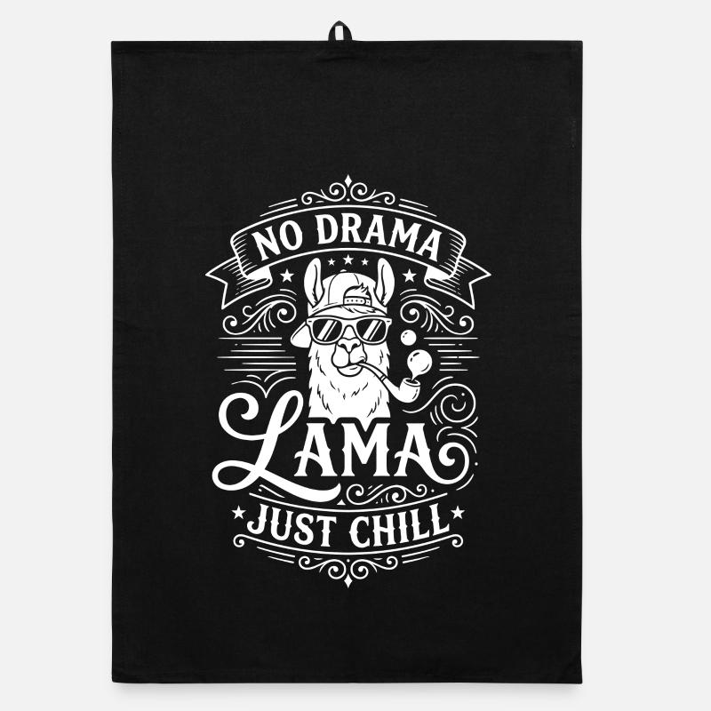 Pas de drame Lama Détends-toi Torchon bio