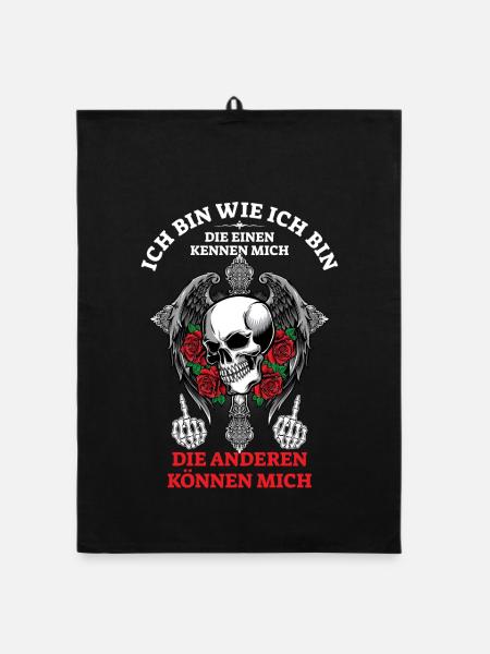 I am the way I am... - Organic dish towel - black - Front