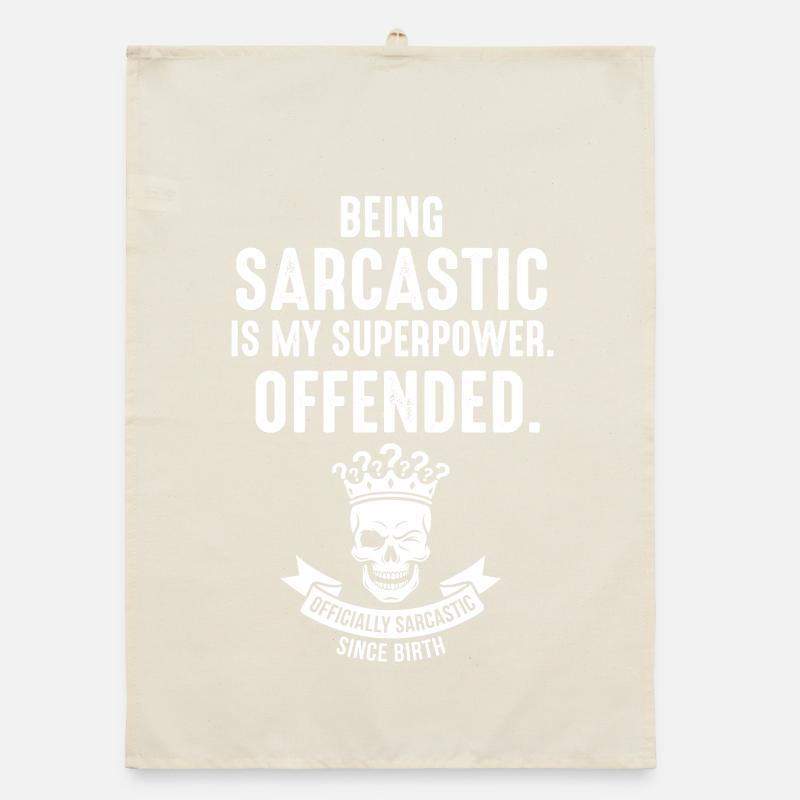 Sarkastisch Superheld Offended Organic Geschirrtuch