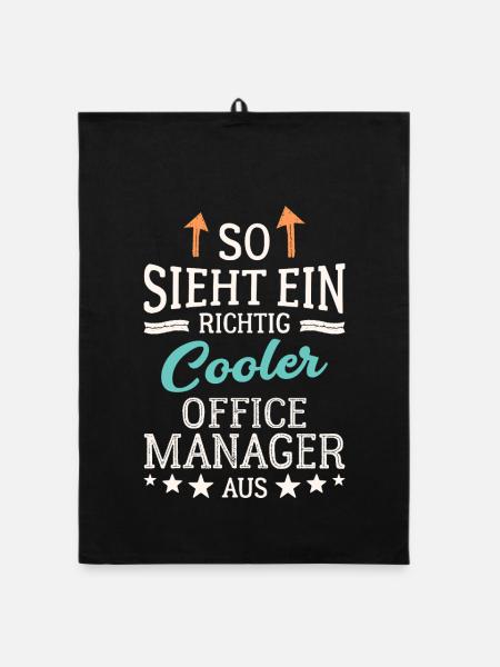 Cool Office Manager Team Leadership Office - Organic dish towel - black - Front