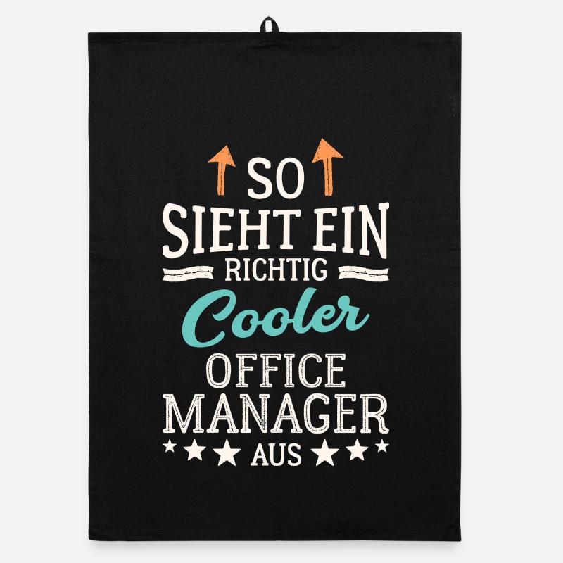 Cooler Office Manager  Teamführung Büro Organic Geschirrtuch