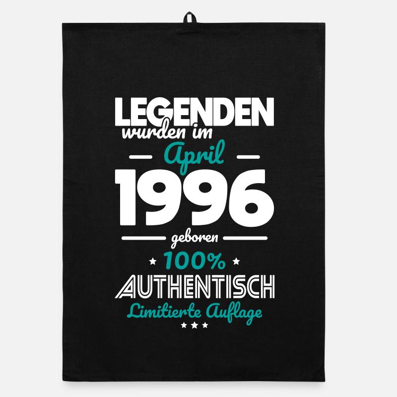 30th Birthday - Legends were created in April 1996 Organic dish towel