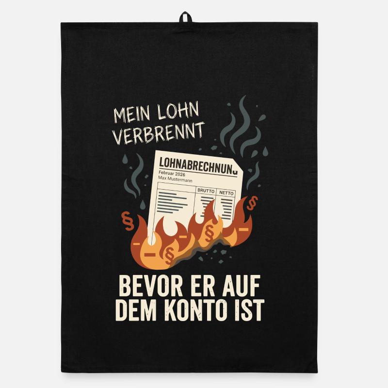 Mon salaire brûle Torchon bio