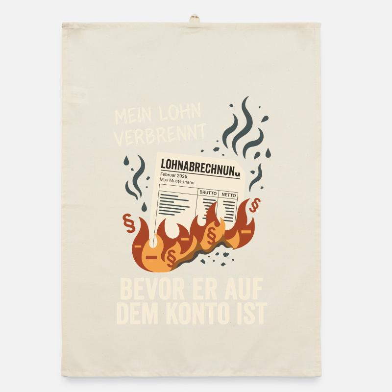 Mon salaire brûle Torchon bio