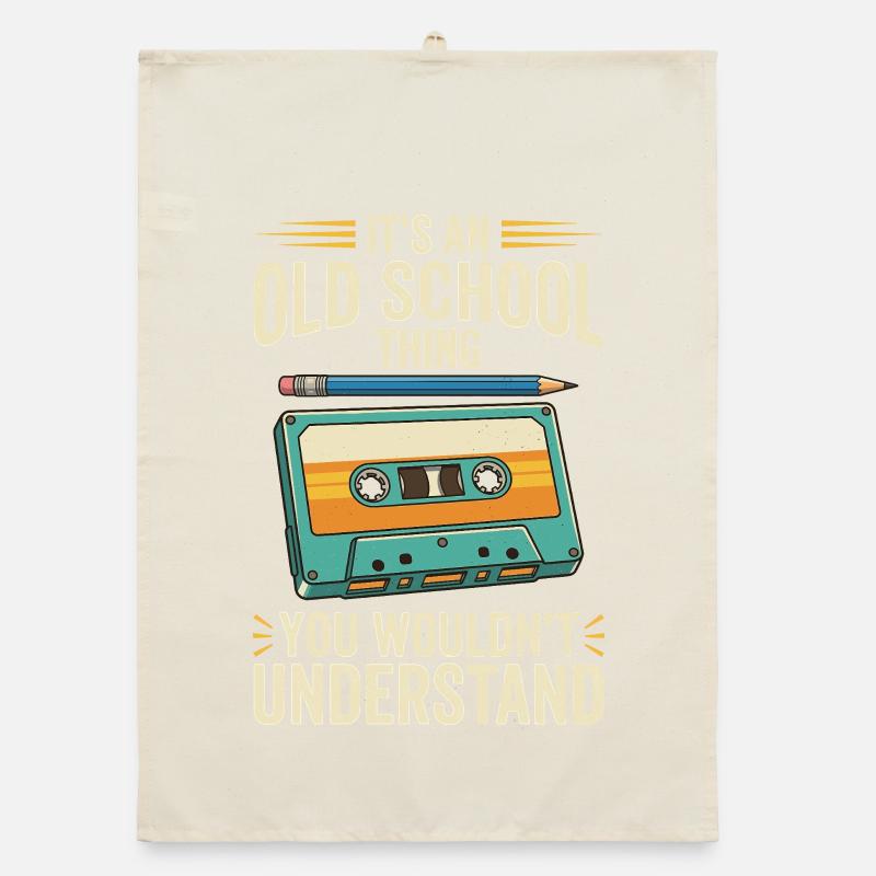 Old School Cassette Design – Mixtape rétro Torchon bio