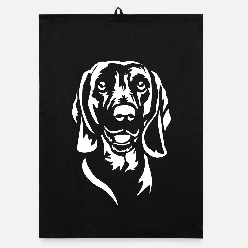 Bayerischer Gebirgsschweißhund Kopf"Black Edition" Organic Geschirrtuch