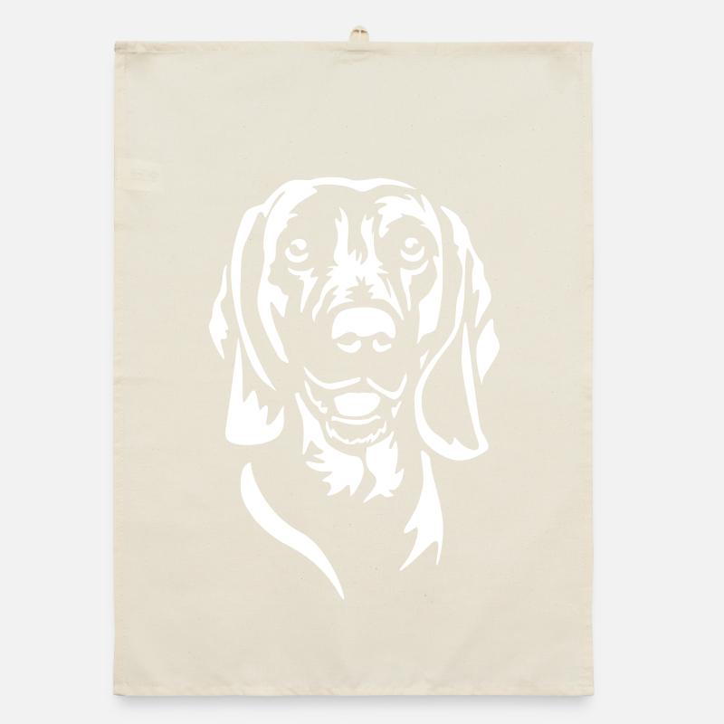 Bavarian Mountain Scent Hound Head"Black Edition" Organic dish towel