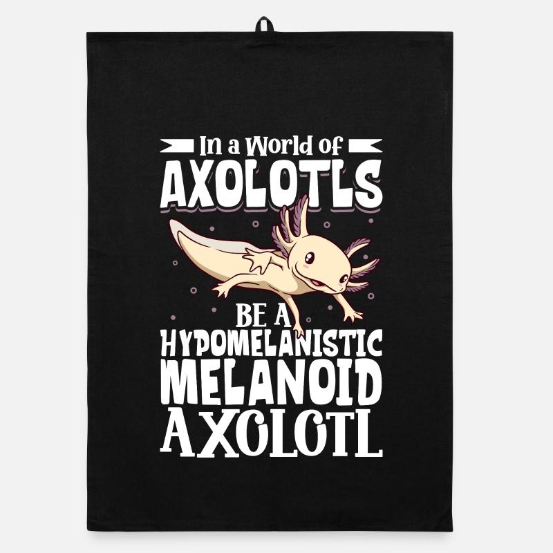 Être un axolotl mélanomeïde hypomélaniste Torchon bio