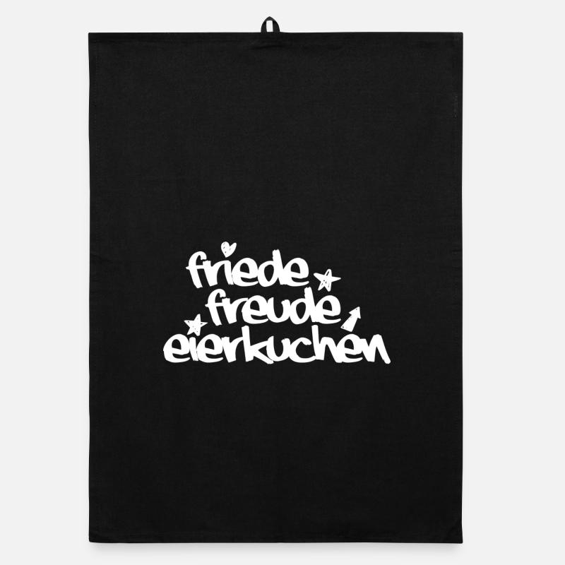 Friede, Freude, Eierkuchen Organic Geschirrtuch