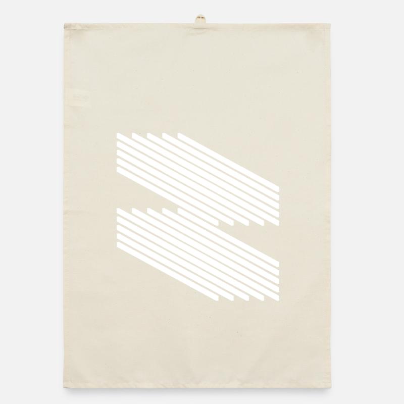 Minimalist Line Pattern Design Organic dish towel