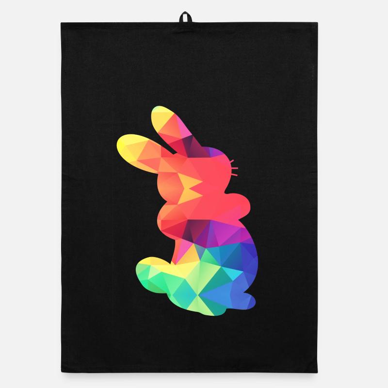 Buntes Häschen Organic Geschirrtuch