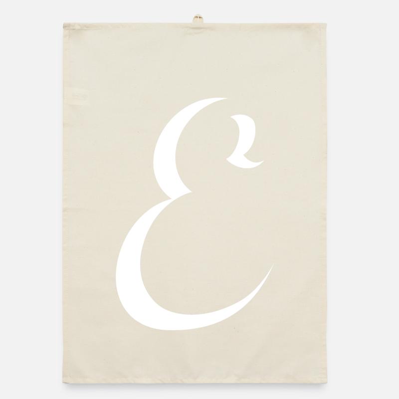 Letter E, Name, der Buchstabe E Organic Geschirrtuch