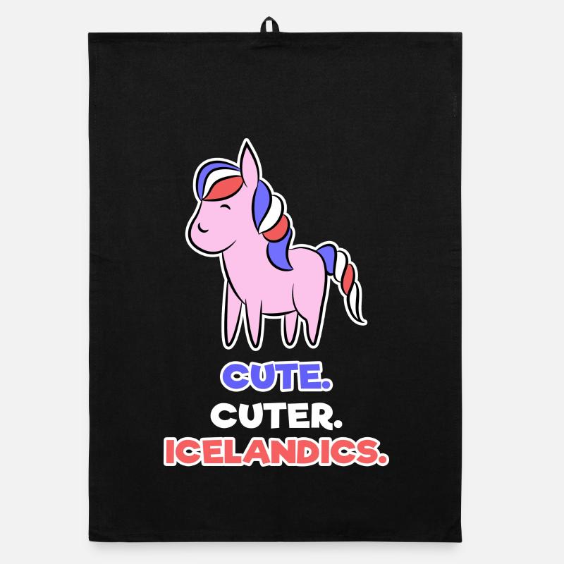 Pony Haflinger Statement Icelandic Horses Icelandic Ponies Organic dish towel