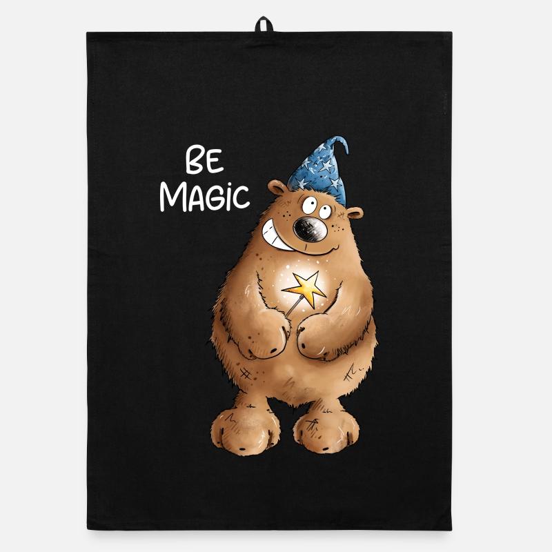 Be Magic Zauberer Bär I Zauberkünstler Organic Geschirrtuch