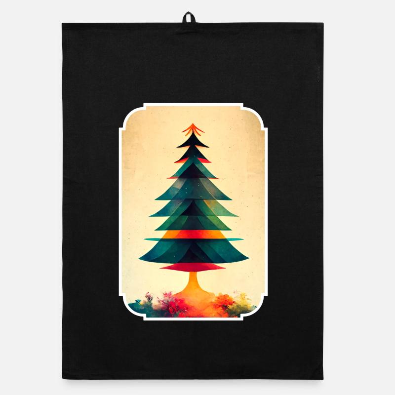 Décollage de Sapin De Noël Torchon bio
