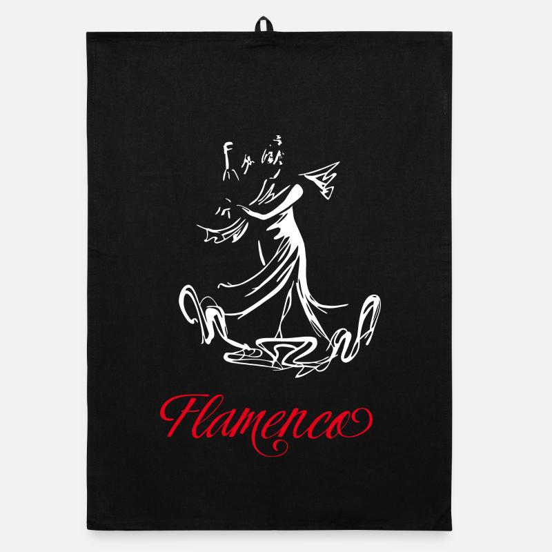 Flamant rose (foncé) Torchon bio