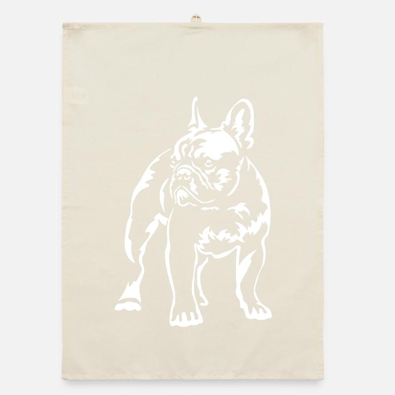 Bouledogue Français « Édition Noire » Torchon bio