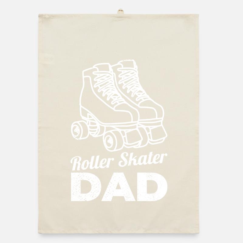 Roller Skater Father Organic dish towel