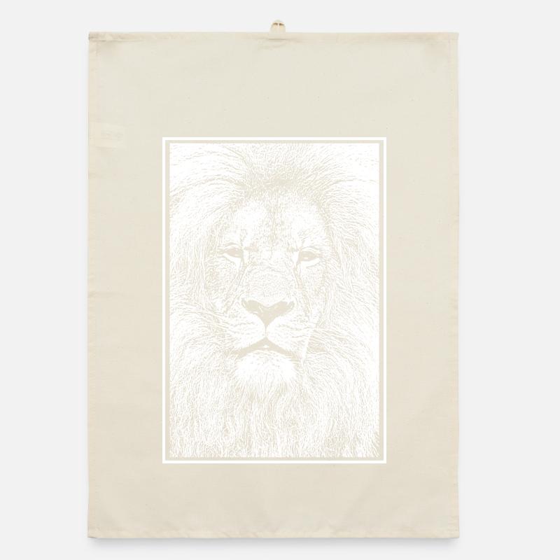 Magnificent lion Organic dish towel