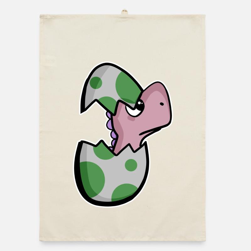 Dinosaure oeuf Dino bébé Motif Torchon bio