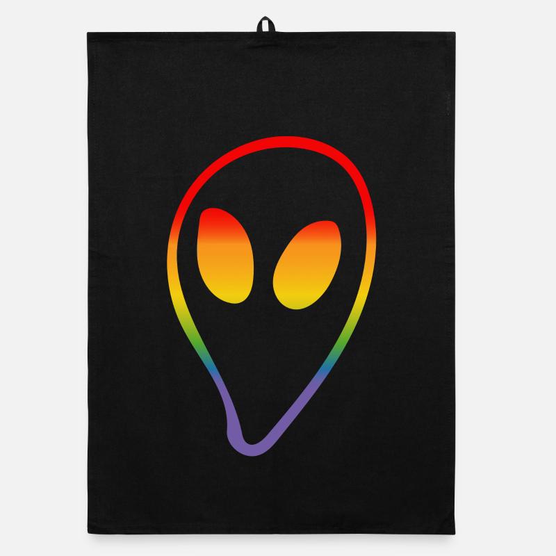 rainbow alien LGBTQI lgbt tshirt Organic dish towel