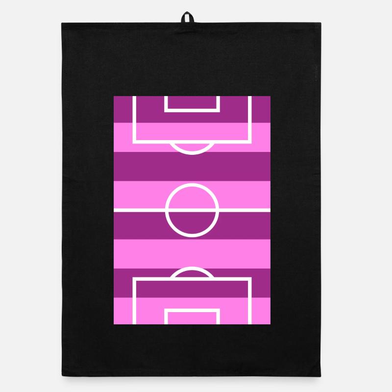 Soccer field pink Organic dish towel