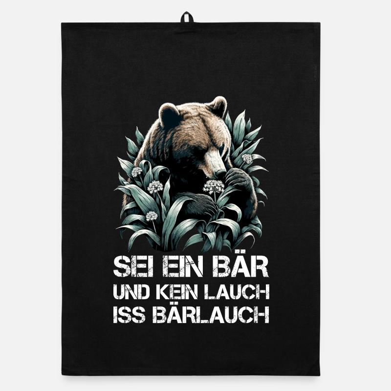 Bärlauch Bär Lauch witzig Geschenk Organic Geschirrtuch