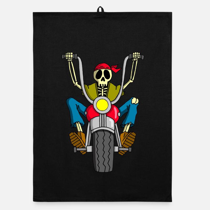 Motard squelette Torchon bio