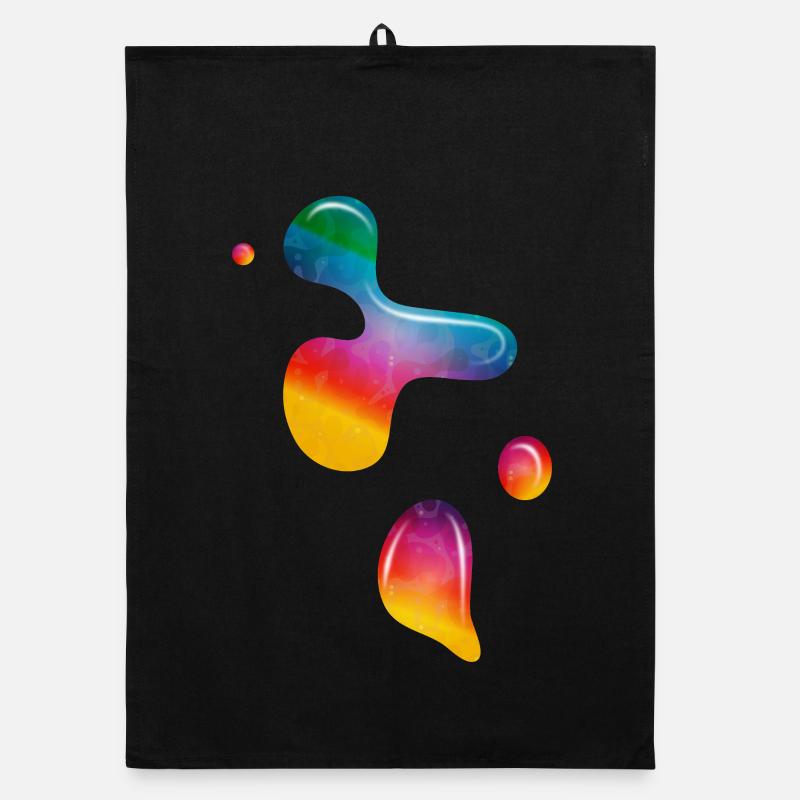 Flowing Paint Bubbles – Lava Lamp Magic Organic dish towel
