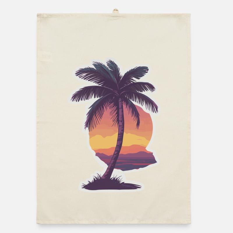 Palm tree Organic dish towel