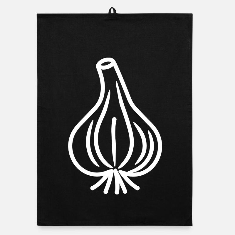 Minimalist garlic clove Organic dish towel