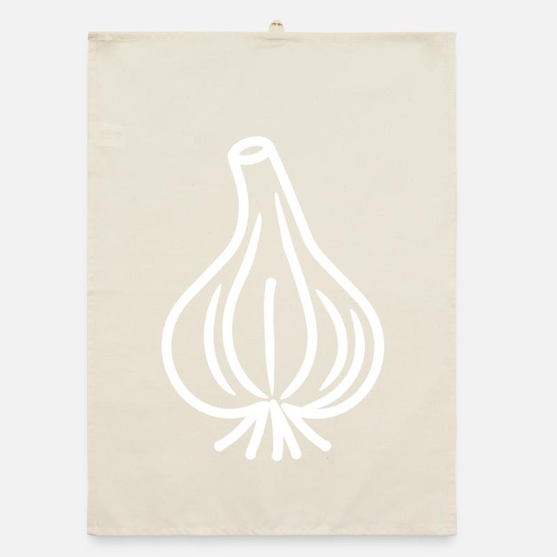 Minimalist garlic clove Organic dish towel