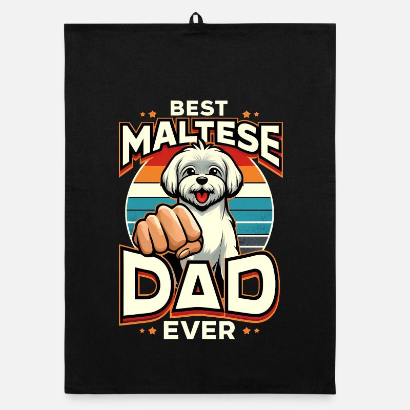 Bester maltesischer Vater aller Zeiten Organic Geschirrtuch