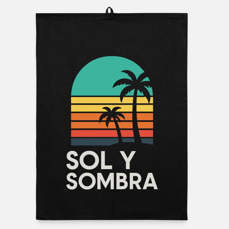 Boden und Schatten Sunset Palm Organic Geschirrtuch