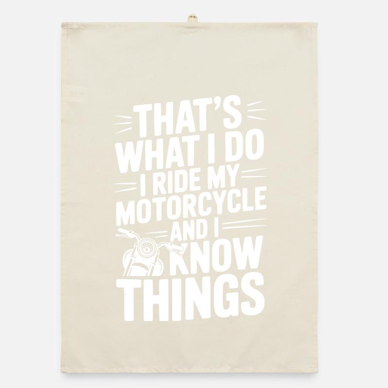 C’est ce que je fais, je roule à moto Torchon bio