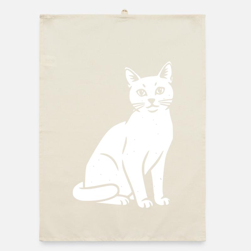 Cat Cats Vector Art Design Organic dish towel