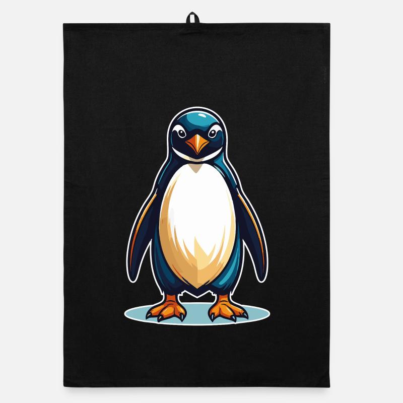Cooler Pinguin – Süß, frech und sympathisch Organic Geschirrtuch