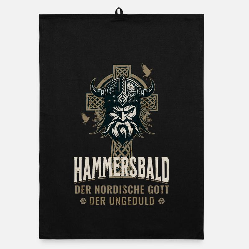 Hammersbald - Dieu viking drôle de l’impatience Torchon bio