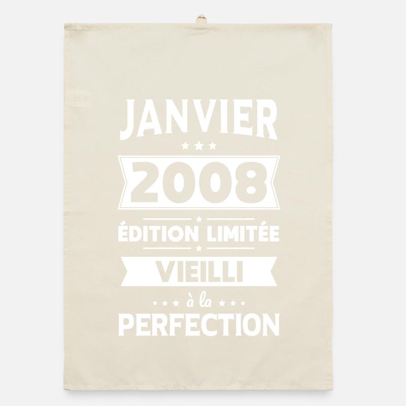 18th Birthday - January 2008 Perfection Organic dish towel