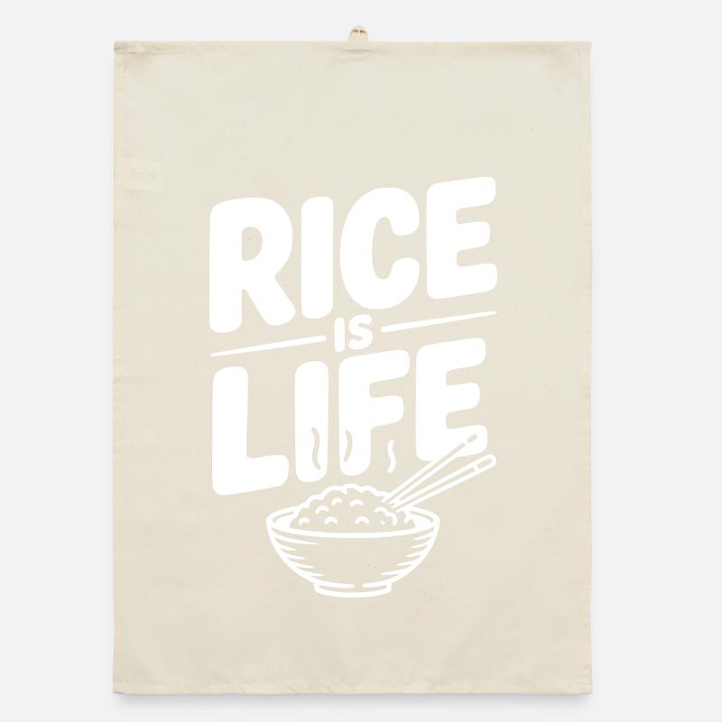 Reis ist Leben Organic Geschirrtuch